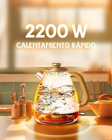 Hazel Quinn Kettle Retro Vintage Design Stainless Steel, BPA-Free, Automatic Shut-Off, Water Temperature Indicator, Strix Controller, Boil-Dry Protection, 2200 W, Floral Print