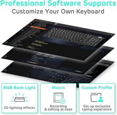 Механічна клавіатура RK ROYAL KLUDGE RK96 RGB Limited Ed з RGB підсвічуванням, 96 клавіш, 90% layout, Bluetooth 5.0/2.4G/USB-C, Hot-Swap, QWERTY (Camp Grün)