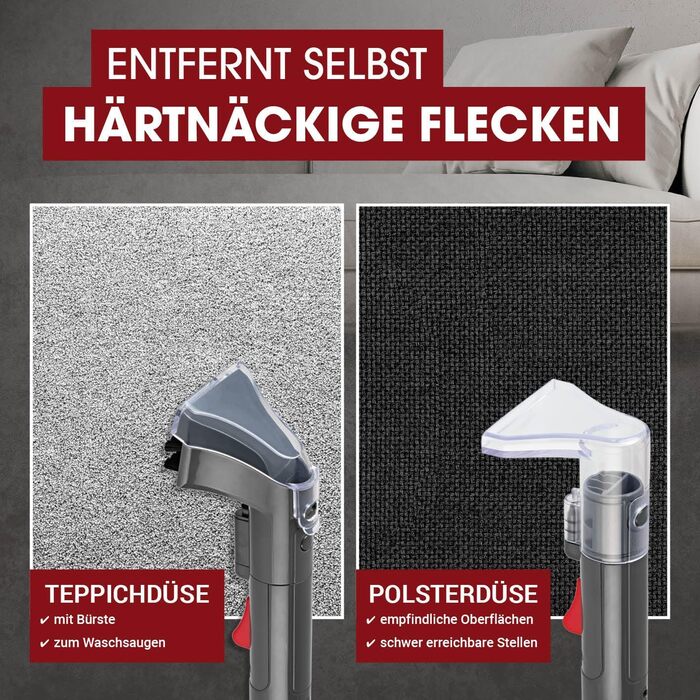 CLEANmaxx Пилосос для м'яких меблів та килимів: видалення плям, компактний, потужний | 400W, 9kPa, чорний