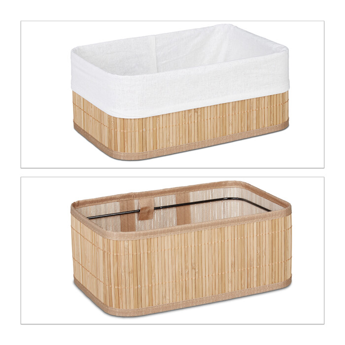 Relaxdays 3-Piece Bathroom Storage Basket Set