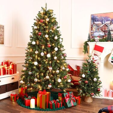 Набір прикрас для ялинки Shareconn 30 шт. 60 мм (Червоний & Золотий)