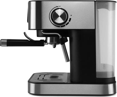 Orbegozo EX 6000 Espresso and Cappuccino Coffee Machine, 20 Bar Pressure, 1.5L Tank, Suitable for Single Dosing, 1050W Power, Black