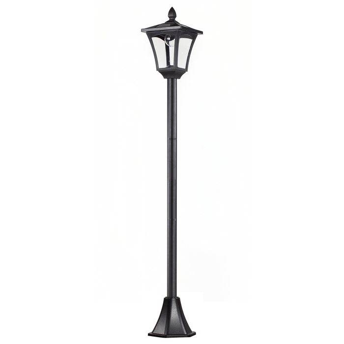 Outsunny Solar Garden Lantern Pathway Light with LED 40 Lumens Black 18 x 18 x 160cm | Aosom