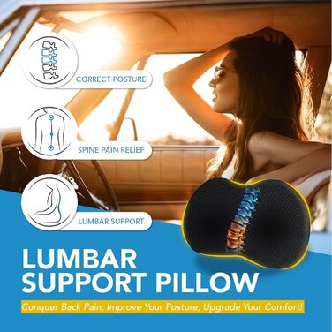 Автоподушка для сидіння Kingphenix: Memory Foam для легкових та вантажних автомобілів – знімає біль при ішіасі та болях у спині – підвищує комфорт водіння – чорна