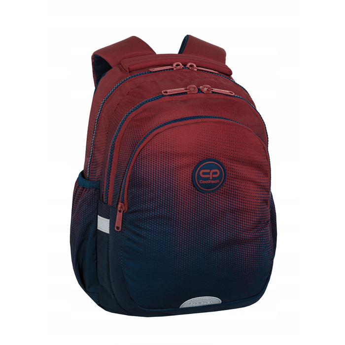 Багатовідсінковий шкільний рюкзак CoolPack, 21 л (червоний, синій)