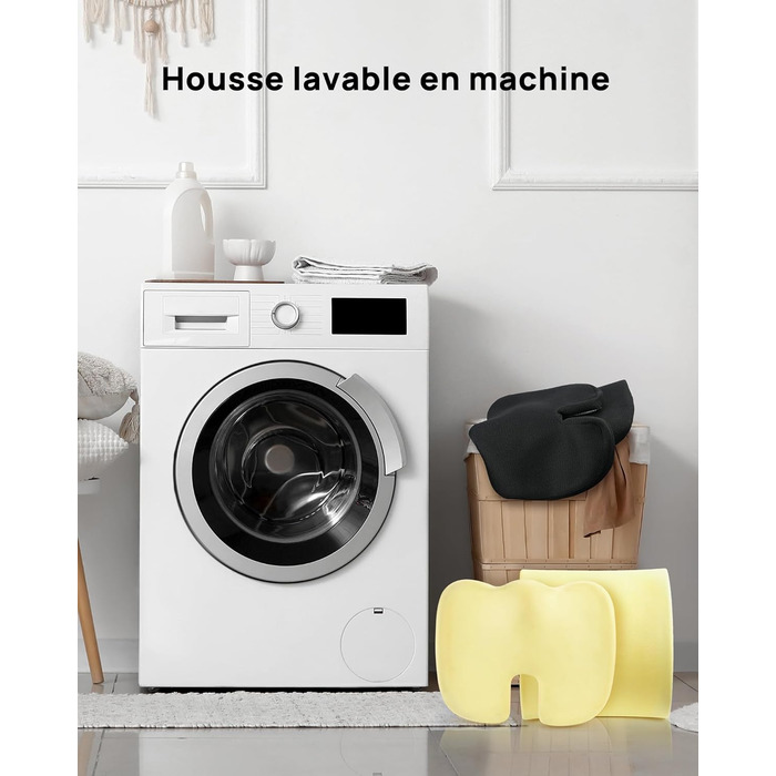 Ортопедична подушка для сидіння Feagar з memory foam, ергономічна подушка для офісного крісла, інвалідного візка, автокрісла, подушка для куприка, чорна (набір, XL (90-150 кг))