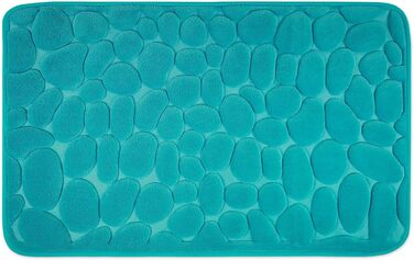 Memory Foam Bathroom Rug - Non-Slip Washable & Quick-Dry Bath Mat - 50x80 cm Petrol
