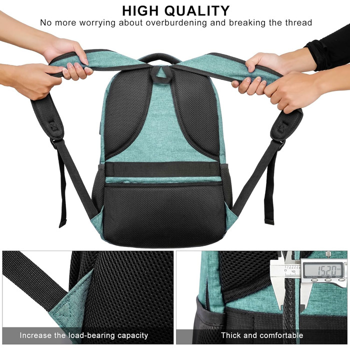 Рюкзак RJEU для дівчат та підлітків, шкільний рюкзак з відділенням для ноутбука 15,6 дюймів, A71-edel