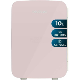 Міні-холодильник Cecotec Bolero MiniColing, 10 л, рожевий, 12-220V, для авто та кемпінгу, охолодження/підігрів, регулювання температури