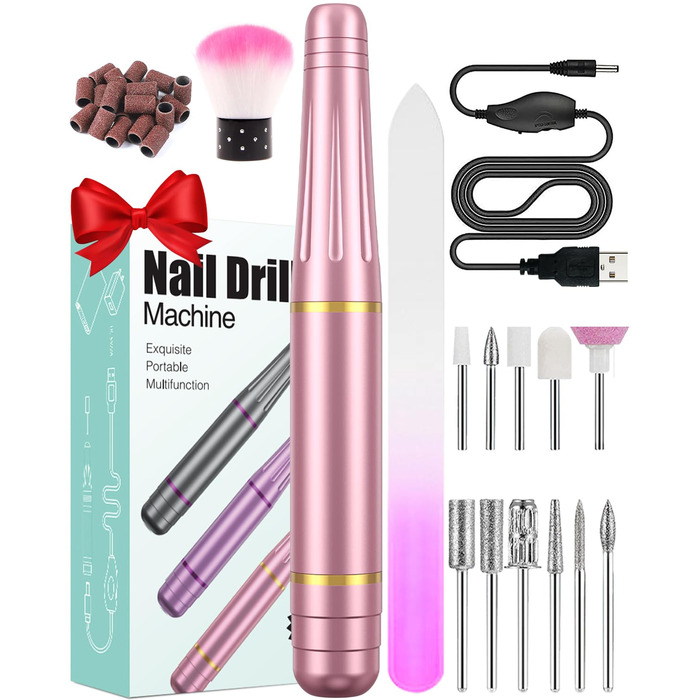Електричний набір для манікюру та педикюру Nagelfräser 11 в 1: фрезер, полірувальник, 20000 об/хв, для гель-лаку, акрилу, шліфування