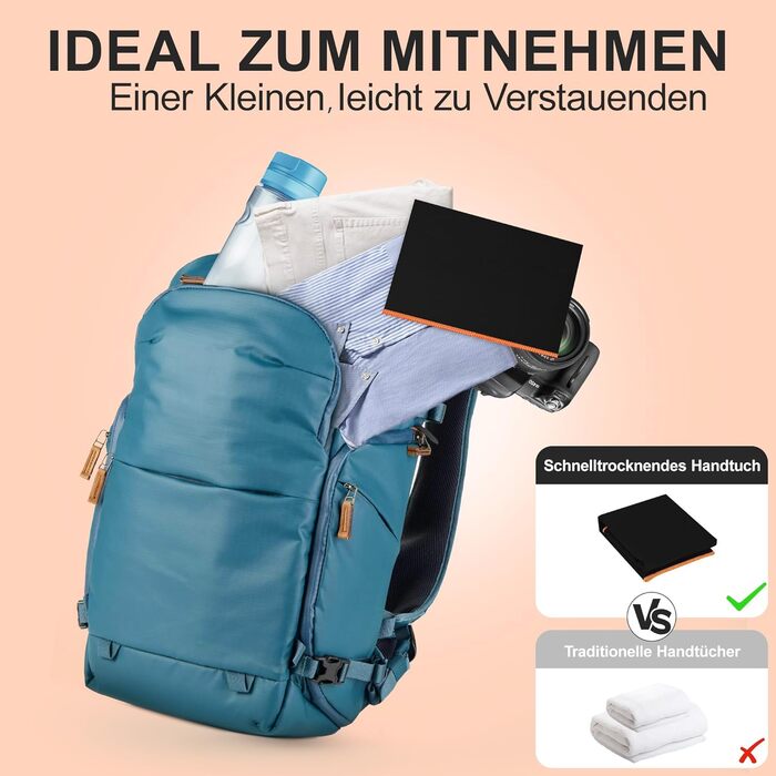 Набір спортивних рушників 2 шт. 120x50 см з кишенею на блискавці, мікрофібра, для тренажерного залу, швидке висихання, чорно-жовтий