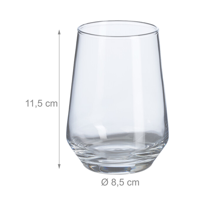 Relaxdays Set of 6 Decorative Drinking Glasses