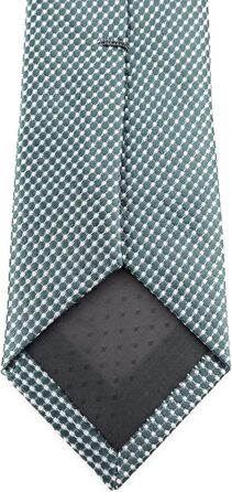 Краватка TigerTie шовкова вузька з крапками (Зелений Петроль, Срібло) - дизайнерська краватка