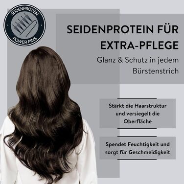 PARSA Beauty Hair ID Seidenglanz Spiralbürste: преміум-щітка для волосся з натуральною щетиною та шовковистим протеїном. Гнучкий наконечник для масажу шкіри голови, зменшує пухнастість та надає блиск.
