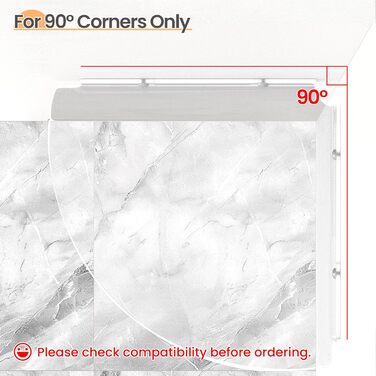 Настінні полиці Upsimples 4 шт. Білі, без свердління, 38 x 10 см, 2 способи кріплення, для ванної, спальні та кухні