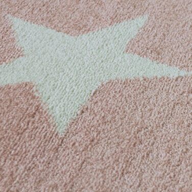Paco Home Kids Rug, Modern Children's Room Rug in Pastel Colors with Star Motifs, Size: 200x280 cm, Color: Gray