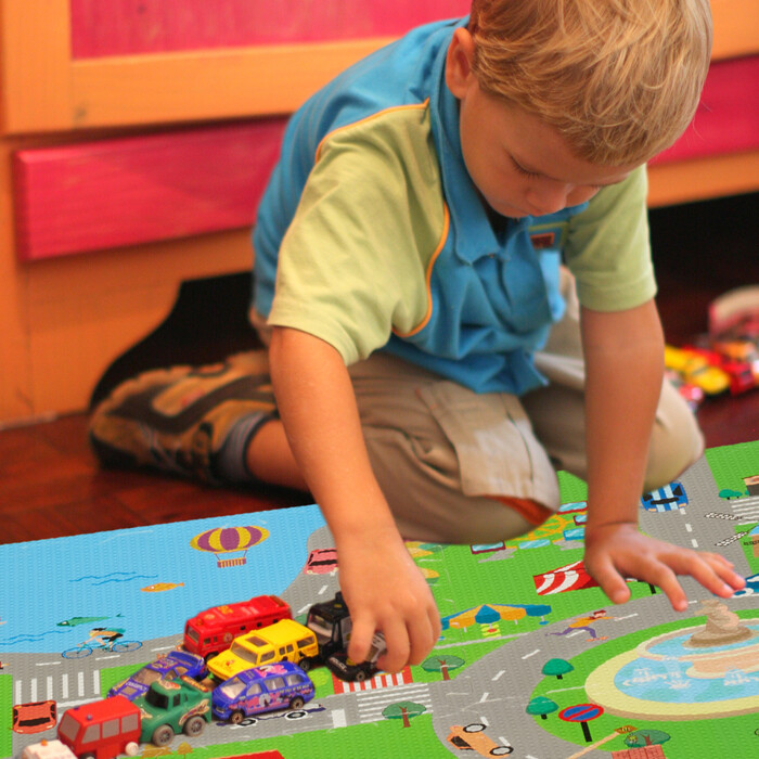 Relaxdays Puzzle Mat Road