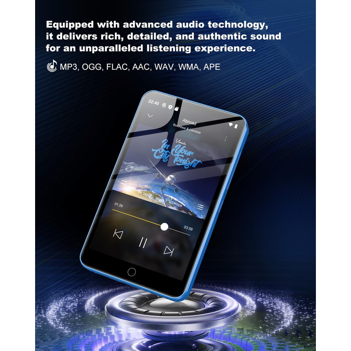 MP3 плеєр 80GB з Bluetooth та WiFi, 4.0