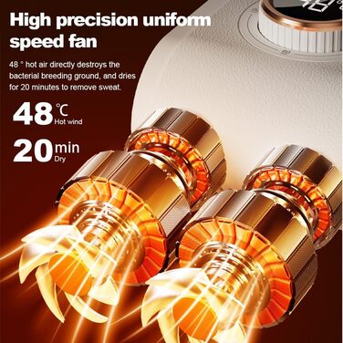 Електричний сушильник для взуття та рукавичок з таймером, 4 тримачі, складна конструкція