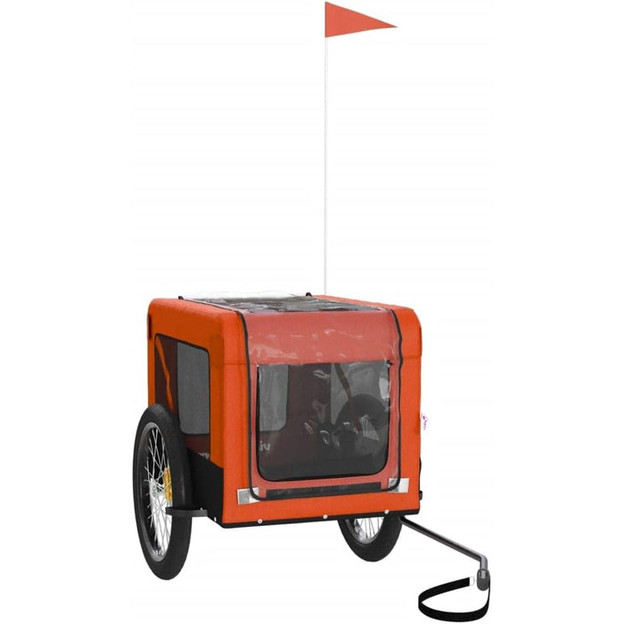 Причіп для велосипеда VidaXL для собак, 68.5 x 135 x 73.5 см, помаранчевий