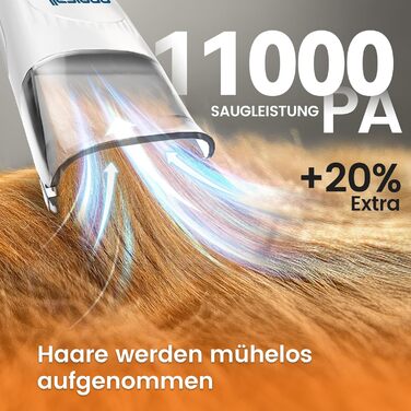 Машинка для стрижки собак Oneisall з пилососом, потужність 12000 Па, збір 99.99% шерсті, тиха, 7 насадок, об'єм контейнера 1.5 л