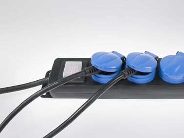 Розподільна коробка з вимикачем Schwabe, 5-фазова, IP44, 230V, 16A, 1.5м (2 шт. в упаковці)