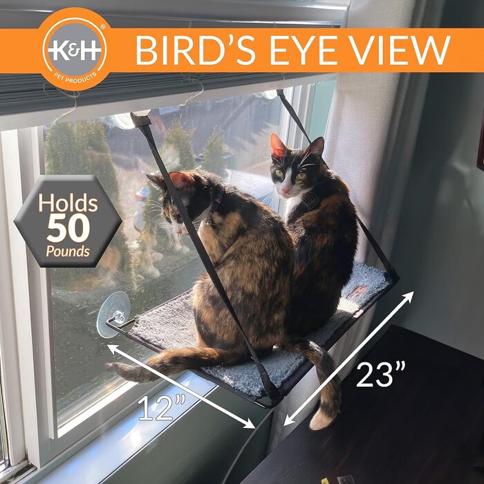 Кіттензіл K&H 779092 EZ Easy Window Mount - Двоярусне ліжко для котів на вікно