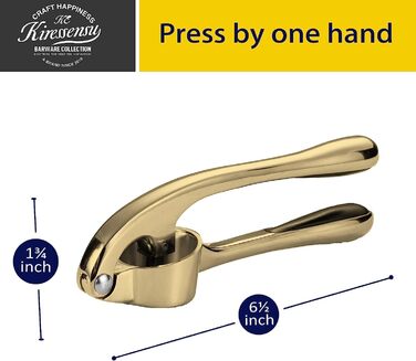 Преміум-нічна прес для часнику з нержавіючої сталі – підвищує якість вашого кулінарного досвіду. Набір прес, подрібнювач та лущильник часнику, стійкий до миття в посудомийній машині та нержавіючий (Золото)