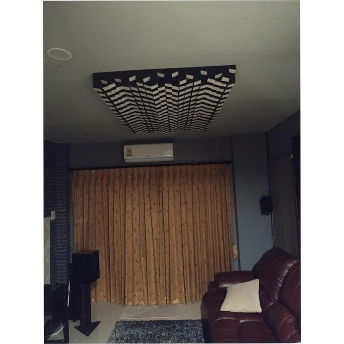 Набір акустичних диффузорів 2D для звукоізоляції та поглинання шуму, 50 x 50 см, колір Sonoma SIRIUS (150мм), 2 шт.