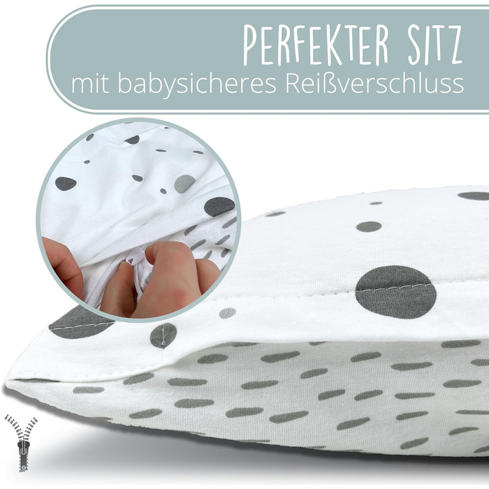 Набір постільної білизни для дитячого ліжечка з органічної бавовни GOTS (Oeko-Tex100), 100 x 135 см. Включає наволочку 40x60 см та ковдру 100x135 см. Підходить для хлопчиків та дівчаток, сірий колір.