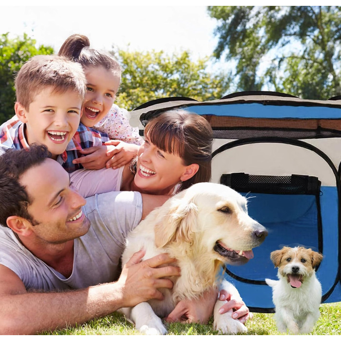 Клітка-забіг для цуценят та котів 114x114x59 см, клітка для тварин в квартиру, забіг для собак та котів, вольєр для кроликів та інших дрібних тварин (сірий)