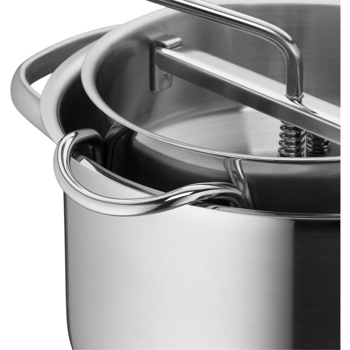 Прес для овочів і фруктів WMF Gourmet, 3 насадки, 19x11,5 см, нержавіюча сталь Cromargan, розбірний