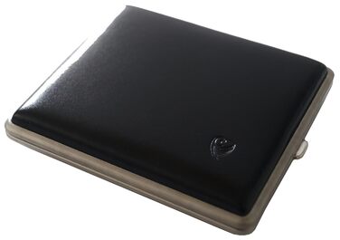GERMANUS Cigarette Case, Made in Germany, Black, 100 mm