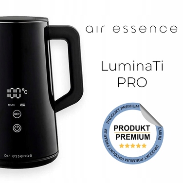 Електричний чайник Air Essence LuminaTi PRO, 1800 Вт, 1,5 л, чорний