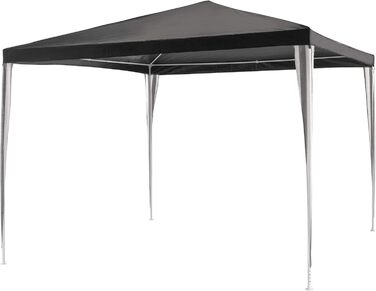 Nexos GM36000 PE-Pavilion Party Tent for Garden, Terrace, Market, Camping, Festival as Shelter and Waterproof Cover, 3 x 3 m White (Anthracite)