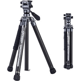 Штатив Fotopro Carbon X-Aircross 3 Lite: 151 см, 360° кулькова головка, для камери, легкий, синій
