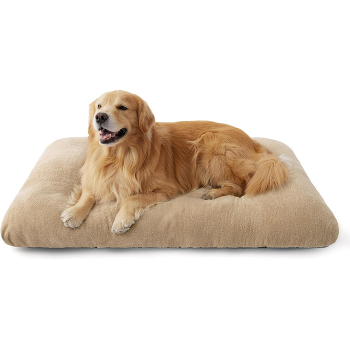Килимок для собак BEDSURE XL - великий лежак для собак, килимок для собак, м'яка лежанка для собак з антиковзким дном, 104x69x8 см (119x74x8 см, верблюжий)