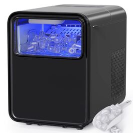 Машина для приготування льоду QEXREED, 12 кг/24 год, чорна