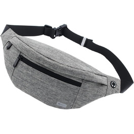 Чоловіча/Жіноча поясна сумка-рюкзак для спорту та відпочинку (водонепроникна, сіра)