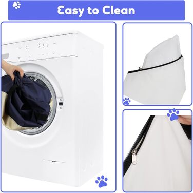 Автомобільний лежак для собак, миючий, стійкий до плям, синій, середній. Зберігання та супер м'яка бавовна PP. Безпечний та зручний для собак.