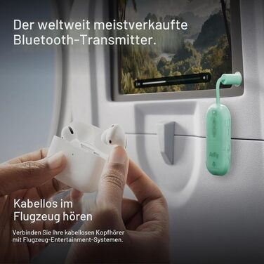 Bluetooth-трансмітер та ресивер Twelve South AirFly Pro 2 для AirPods та навушників, Mint Ice