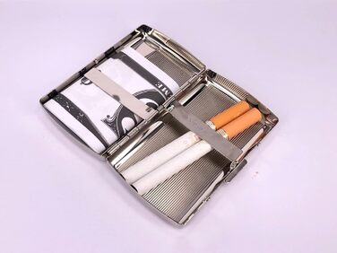 Металеве тютюнотримач Fashion Unique, 85 мм, King Size, 12 шт. (Смугасте срібло)