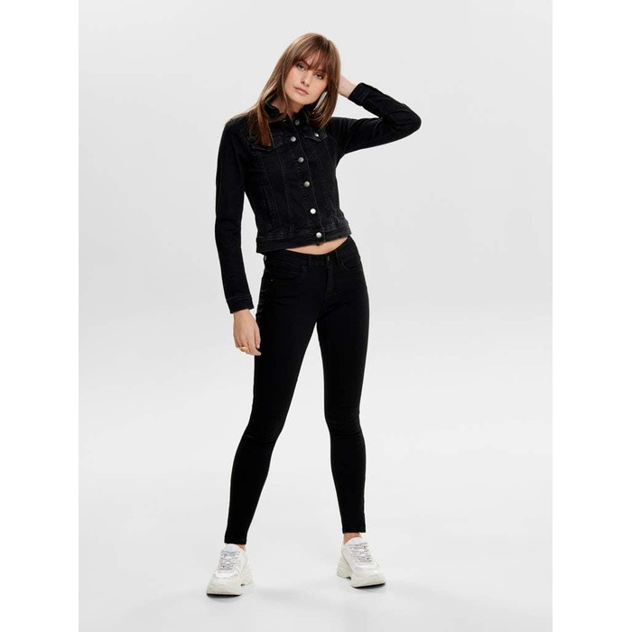 Жіночі джинси Only Kendell Skinny Fit, чорні, середньої посадки, укорочені (L/30L)