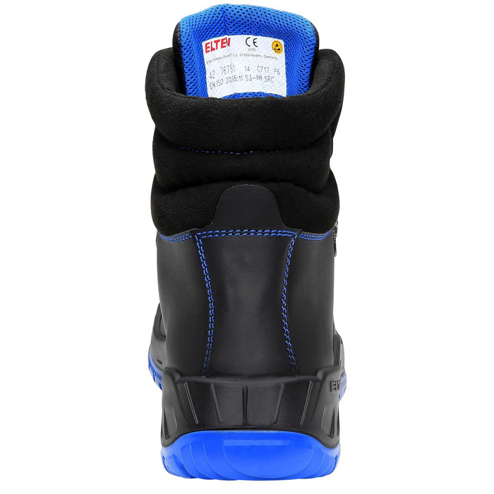 Черевики безпеки ELTEN Alessio Mid ESD S3S: шкіряні, з металевим носком, легкі та міцні (36 EU, чорний)