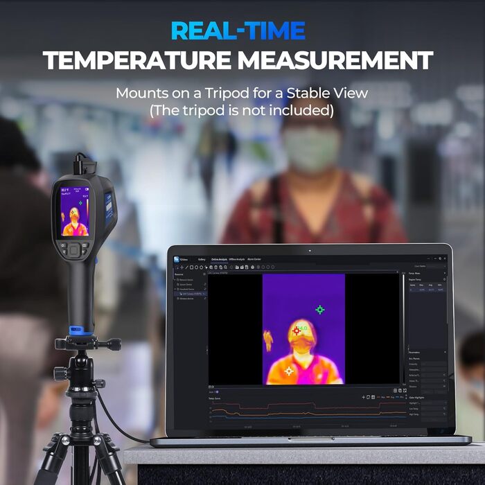 TOPDON TC004 Міні тепловізор, 240x240 IR-роздільна здатність, ручний тепловізійний прилад, 15 годин роботи від акумулятора, частота оновлення 25 Гц, діапазон температур -20℃ до 450℃, високий/низький температурний тригер (чорний)