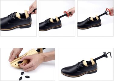2-Way Shoe Stretchers for Men and Women, Large Size 43-42, Wide, a Pair – Men's Shoes-Dehner 38, 46, 46, 46, 47, 47, 47 – XL Shoe Stretchers for Men – Women's Shoe Widener