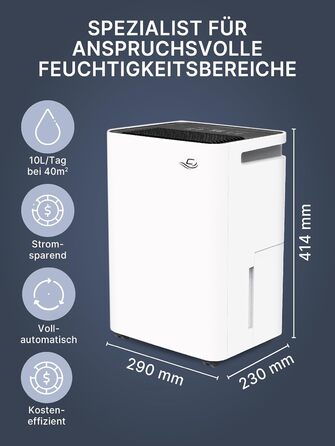 Вологопоглинач Comedes Demecto 10 Eco – для дому та підвалу до 100 м²