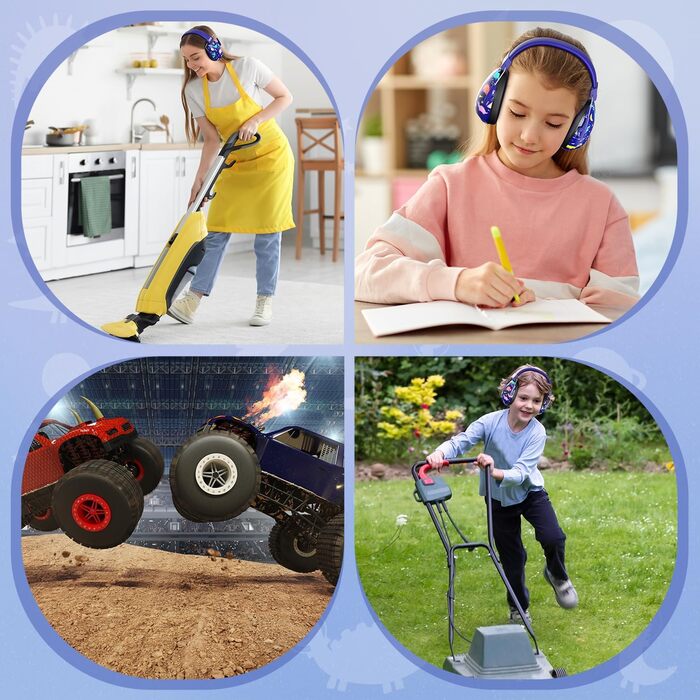 Навушники для захисту від шуму Dr.meter для дітей, блакитні. Ідеально підходять для дітей з аутизмом, для повсякденного використання, спорту та заходів.