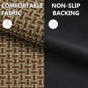 При welcoming-килимок LEKEEPGO для входу, протиковзний вологопоглинаючий килим у передпокій, що миється, коричневий, 43x75 см