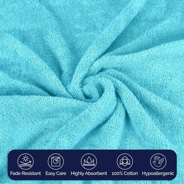 Набір рушників для ванної Elegant Comfort Premium Cotton, 6 предметів, 100% турецька бавовна, гігроскопічні та м'які, колір Aqua